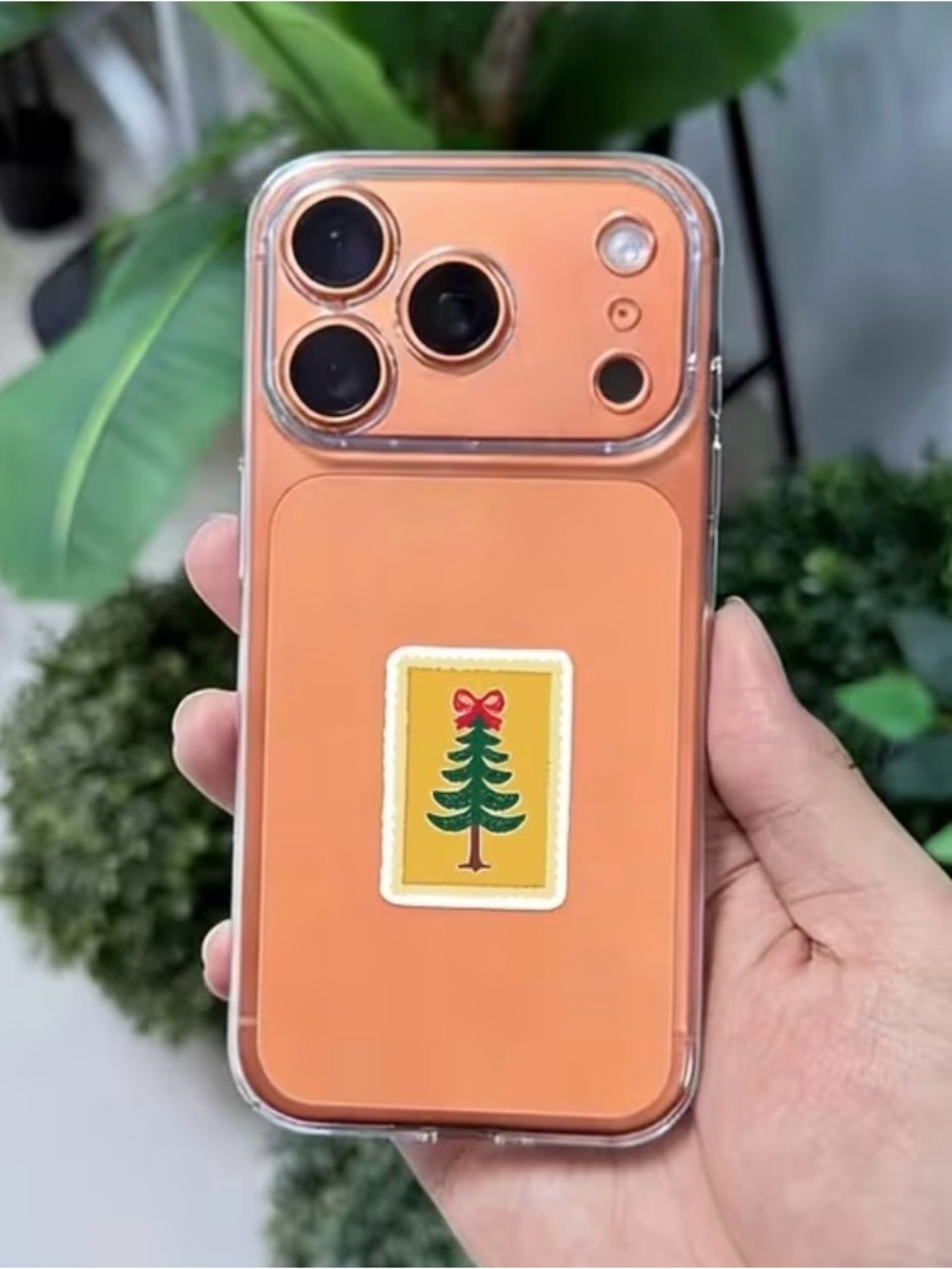 50 Christmas Iridescent Stickers Stamp Style Trees Reindeer Gingerbread Snowman - Picture 9 of 16